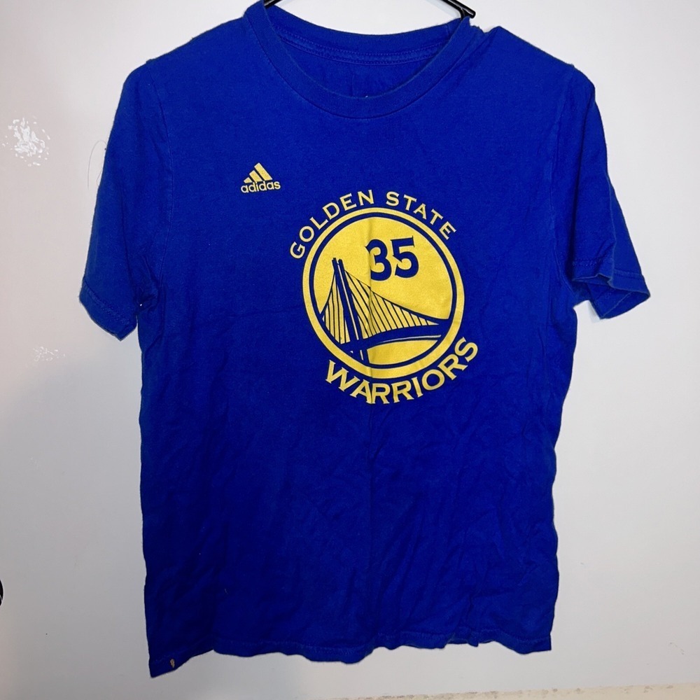Adidas Golden State Warriors Kevin Durant #35 T Shirt Youth Size L